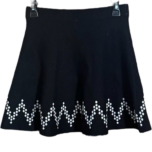 Vintage Candies Mini Skater Skirt Black Feels Like Knit Sweater. Size Small - Picture 3 of 6